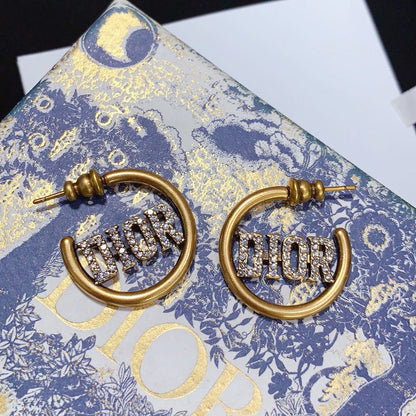 18K CD 30 Montaigne Hoop Earrings