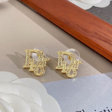 18K CD Rhinestone Vintage Earrings