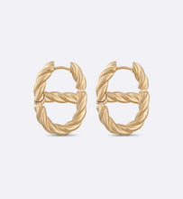 18k Dior CD Navy Earrings