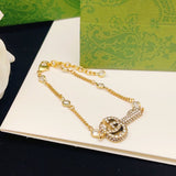 18K GG Crystal Key Bracelet