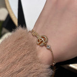 18K GG Crystal Key Bracelet