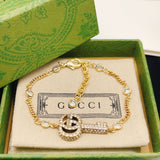 18K GG Crystal Key Bracelet