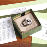 18K Double G Icon With Gemstones White Zirconia Ring