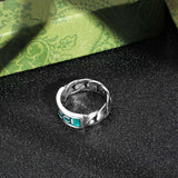 GG Logo Plaque Chain Ring