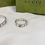 Double G Interlocking G Wide Ring