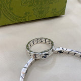 Double G Interlocking G Wide Ring