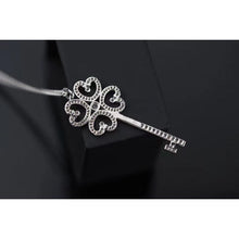 18K T Quatre Heart Key Diamond Necklace