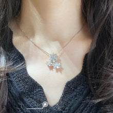 18K Three Flowers Lotus Necklace