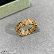 18K Rose Gold Perlée Clovers Ring