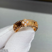 18K Rose Gold Perlée Clovers Ring