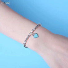 18K Return to Tiffany Blue Heart Tag Bead Bracelet