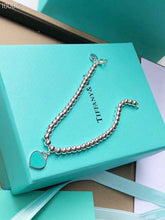 18K Return to Tiffany Blue Heart Tag Bead Bracelet