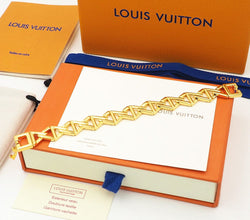 18K Louis Volt Curb Chain Large Bracelet