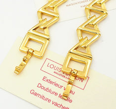 18K Louis Volt Curb Chain Large Bracelet