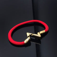 18K Louis Volt Upside Down Play Red Bracelet