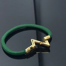 18K Louis Volt Upside Down Play Green Bracelet