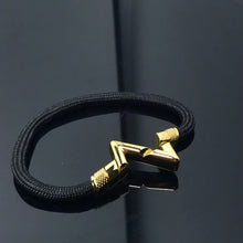 18K Louis Volt Upside Down Play Black Bracelet