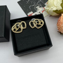 18K CC Heart Diamonds Earrings