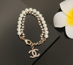 18K Pearls CC Chain Bracelet