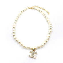 18K CHANEL CC Diamonds Pearls Necklace