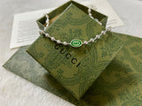 GG Interlocking G Green Necklace