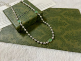 GG Interlocking G Green Necklace