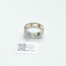 18K Double G Interlocking G Icon White Zirconia Ring