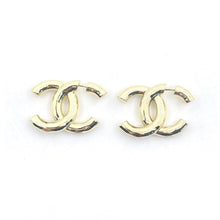 18k CHANEL CC Gold Earrings