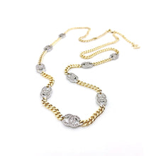 18K CHANEL Crystal CC Chain Link Necklace