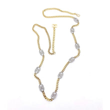 18K Crystal CC Chain Link Necklace