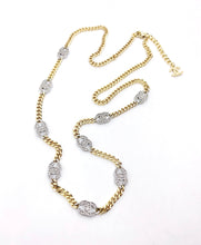 18K Crystal CC Chain Link Necklace