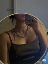 18K Crystal CC Chain Link Necklace