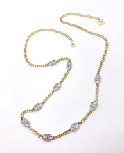 18K Crystal CC Chain Link Necklace