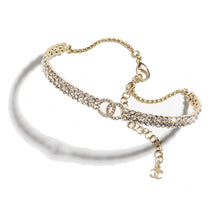 18K CC Chain Choker Diamonds Necklace
