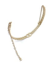 18K CC Chain Choker Diamonds Necklace