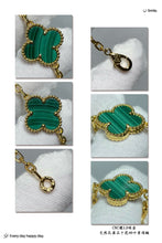 18K Vintage Alhambra Malachite 10 Motifs Necklace