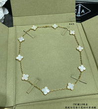 18K Vintage Alhambra Pearl 10 Motifs Necklace