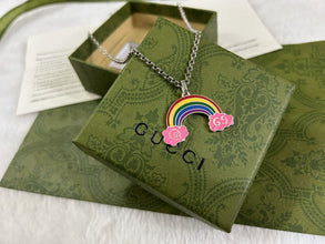 Double G Rainbow Pendant Necklace