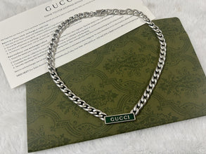 Double G Enamel Chain Necklace