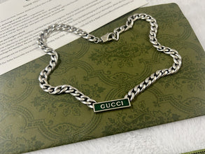 Double G Enamel Chain Necklace