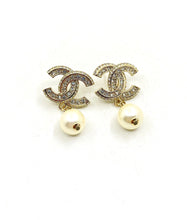 18K CC Pearls Earrings