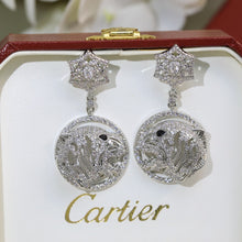 18k Cartier Panthère Head Earrings