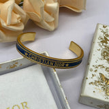 18K CD Black Code Bangle Bracelet