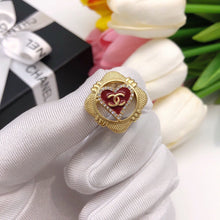 18K CC Heart Vintage Earrings