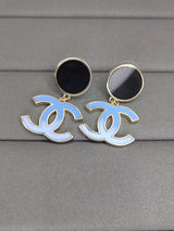 18K Classic Blue CC Dangle Earrings
