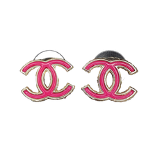 18k CHANEL CC Pink Earrings