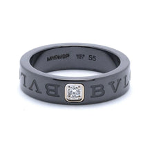 18K White Gold BV Black Ceramic Diamond Ring
