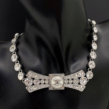 18K CC Diamond Bow Tie Pendant Necklace