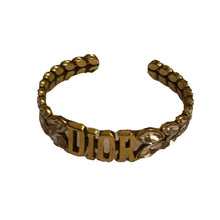 18K Gold Dior Vintage Crystal Cuff Bracelet