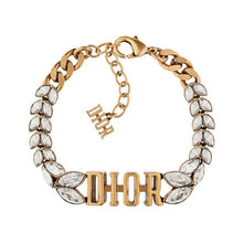 18K Gold Dior Revolution Crystals Gold Tone Bracelet